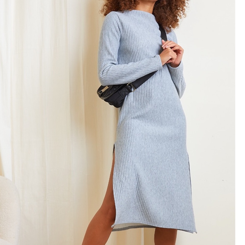 Grey midi dress